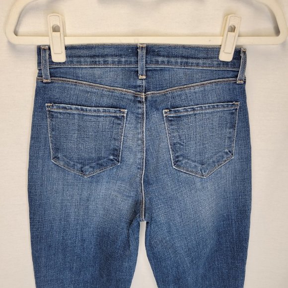 L'Agence Women's Size 25 Jeans High Rise Cropped Slim Raw Hem - Picture 4 of 6